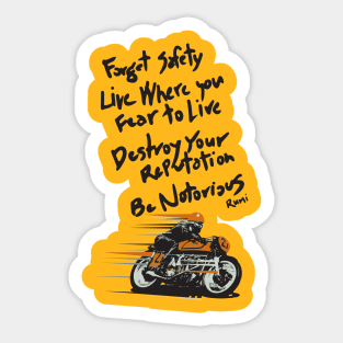 Be Notorious (type no background) Sticker